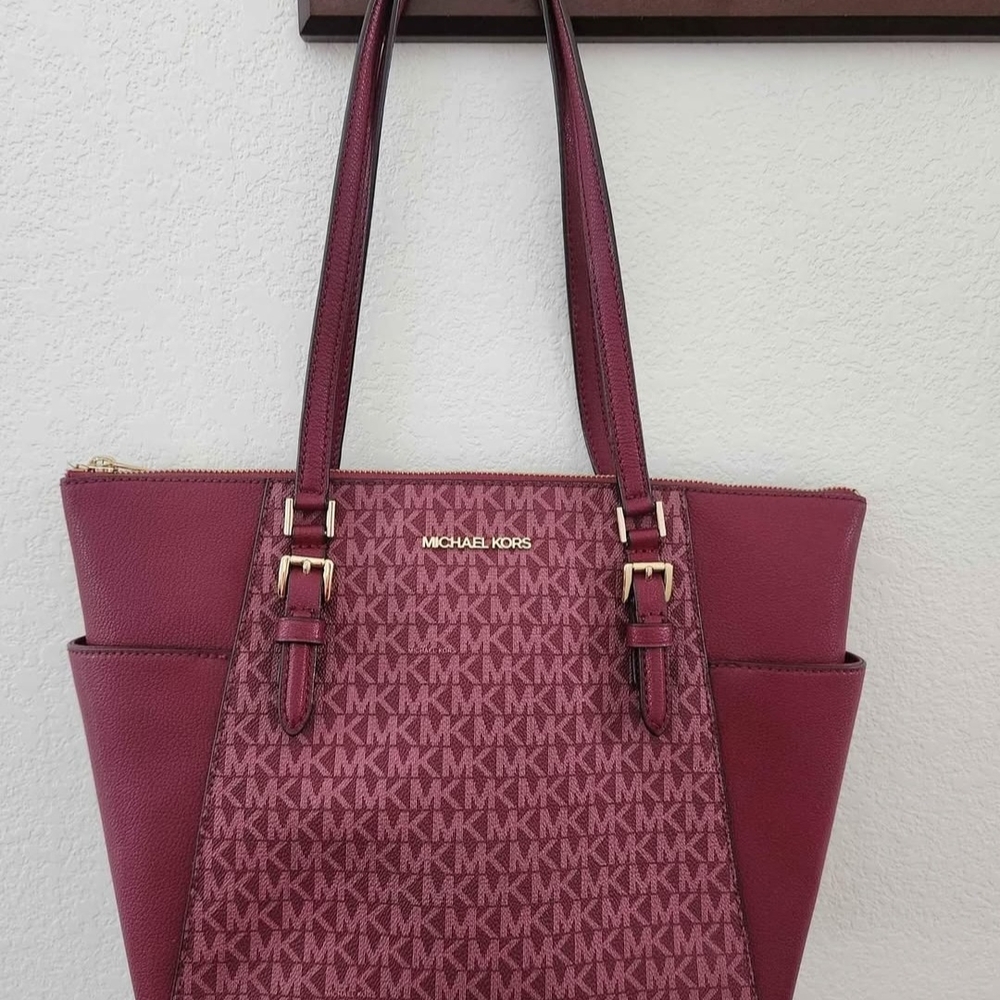 Michael Kors Burgundy Tote Bag